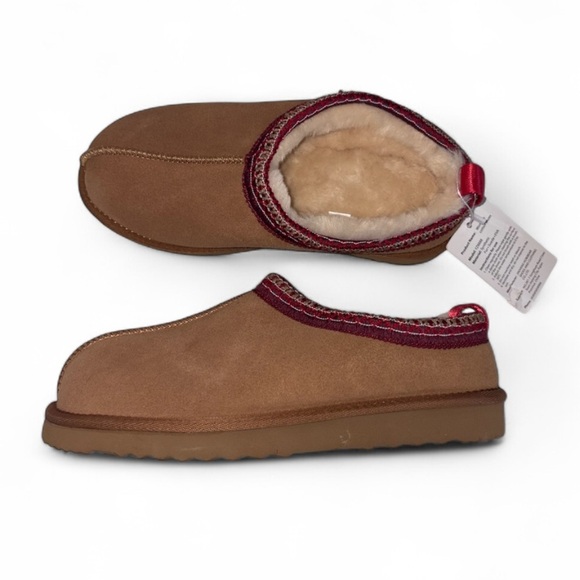 Chestnut Faux Fur Slip-On House Slippers Mini Boot NWT - Picture 12 of 12